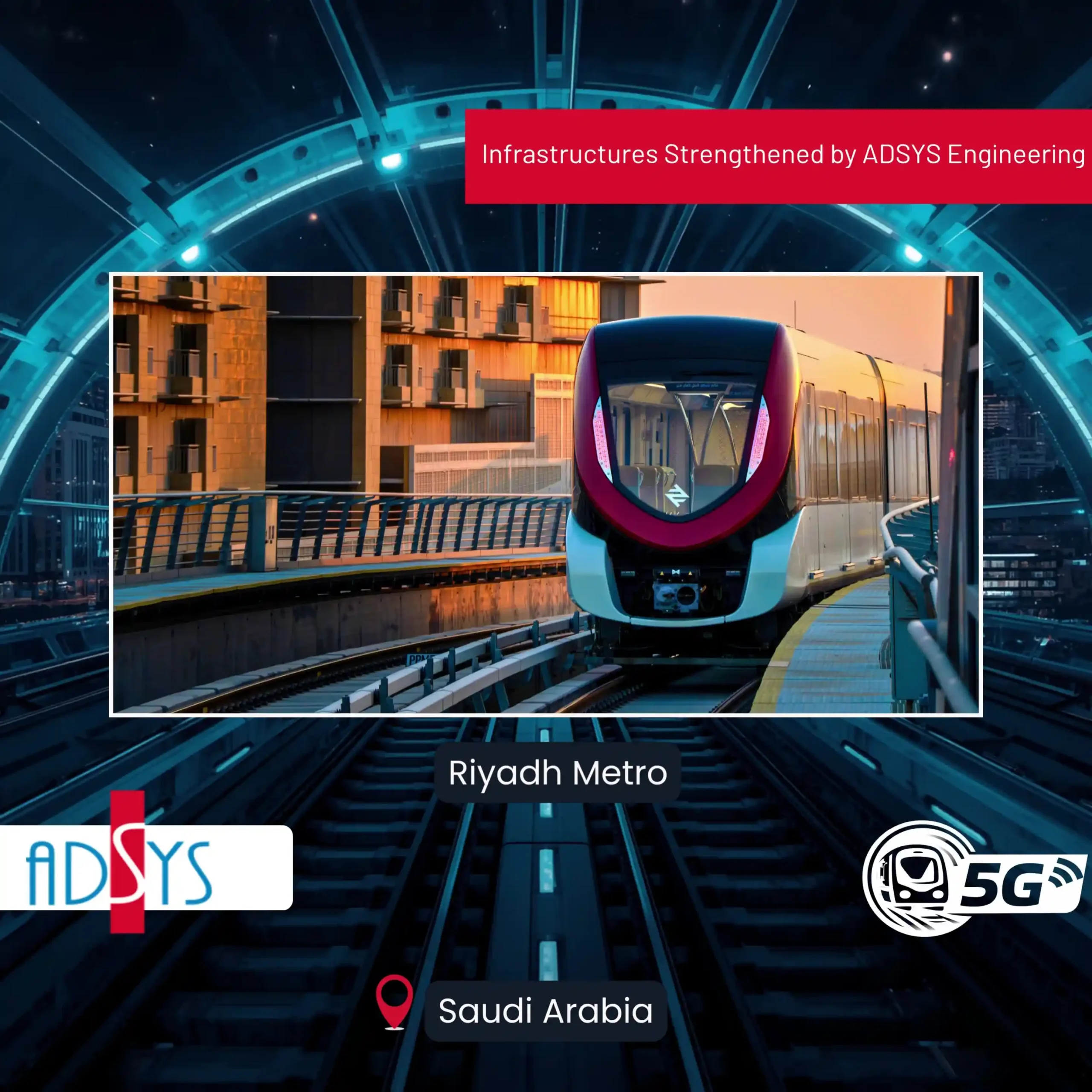 ADSYS video cover showing digital infrastructure powered by 5G in metro systems